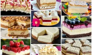 Kremowe, owocowe, czekoladowe – kolaż prezentuje 10 najlepszych ciast, od serników po torty.