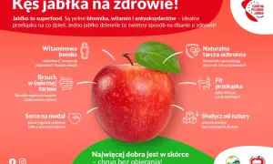 Jabłko to zdrowa przekąska, która ma tylko 90 kcal. Pełne witamin i błonnika, wspiera trawienie i serce. Chrup bez obierania!